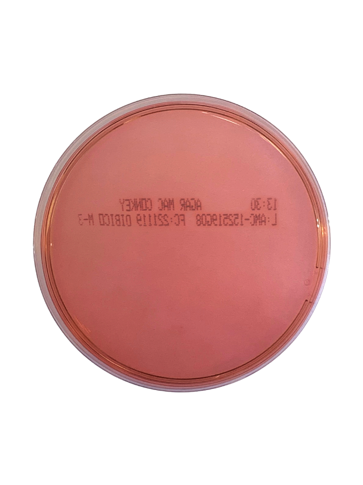 Agar de MAC CONKEY Pqte c 10 placas Petri de 90 x 15 mm